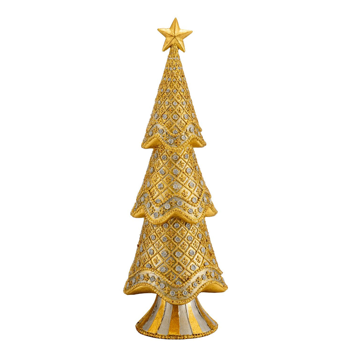 PALAIS ROYAL Albero di Natale Decorazione Natalizia 43cm Oro Resina