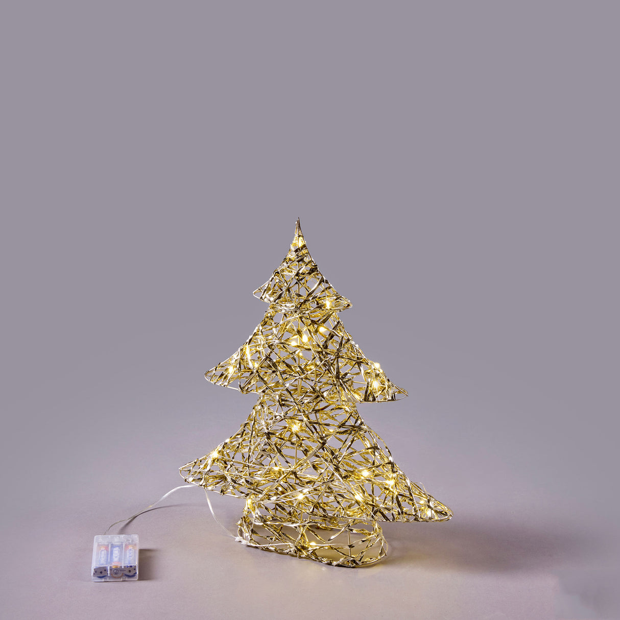 EDG Enzo De Gasperi Albero Led Intreccio con 30 Microled 40x34cm Oro