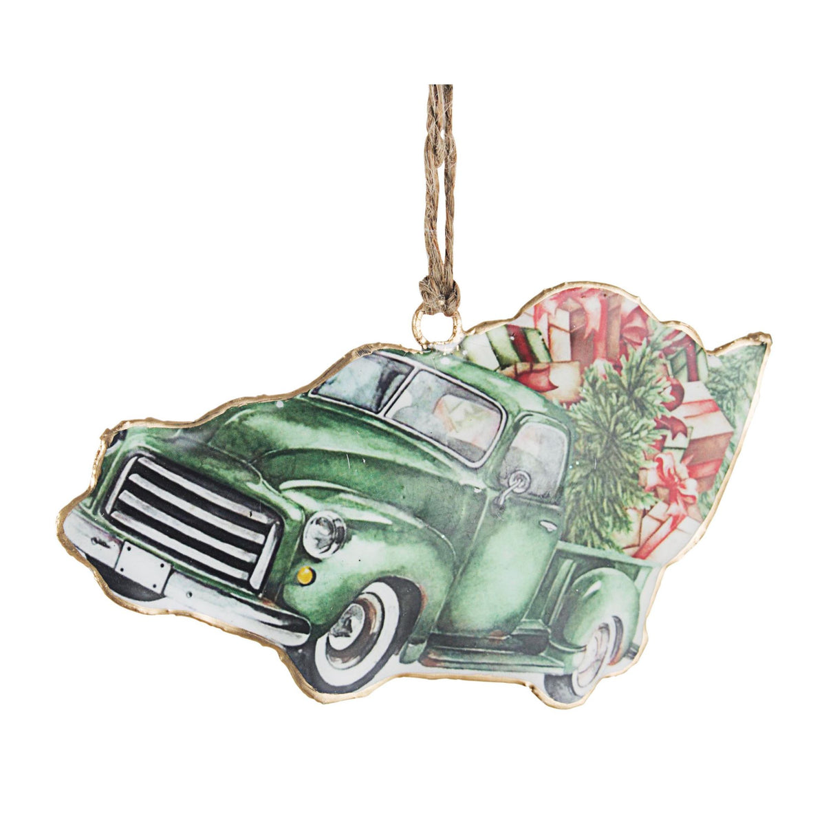 BIZZOTTO - Pendaglio Albero di Natale Ralph Pick Up c/ Regali Resina 14 cm Verde