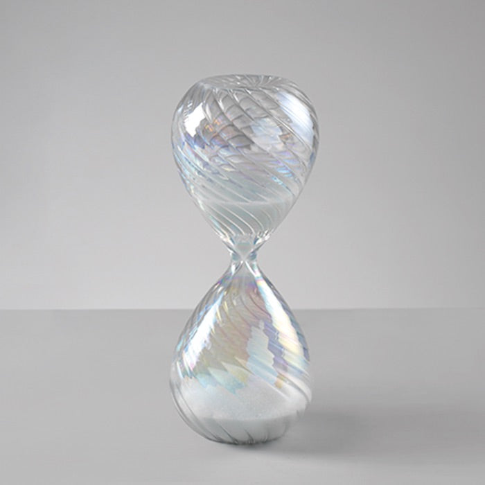 MASCAGNI CASA Clessidra 20cm 30 Minuti in Vetro Perlato