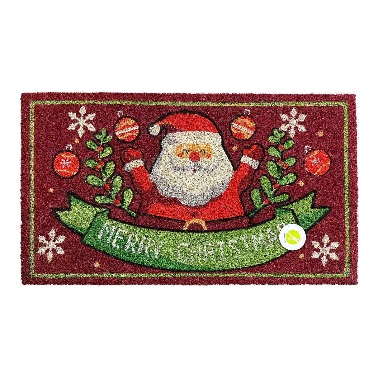MONTEMAGGI Christmas Christmas Doormat Rug in Coconut 17x40cm
