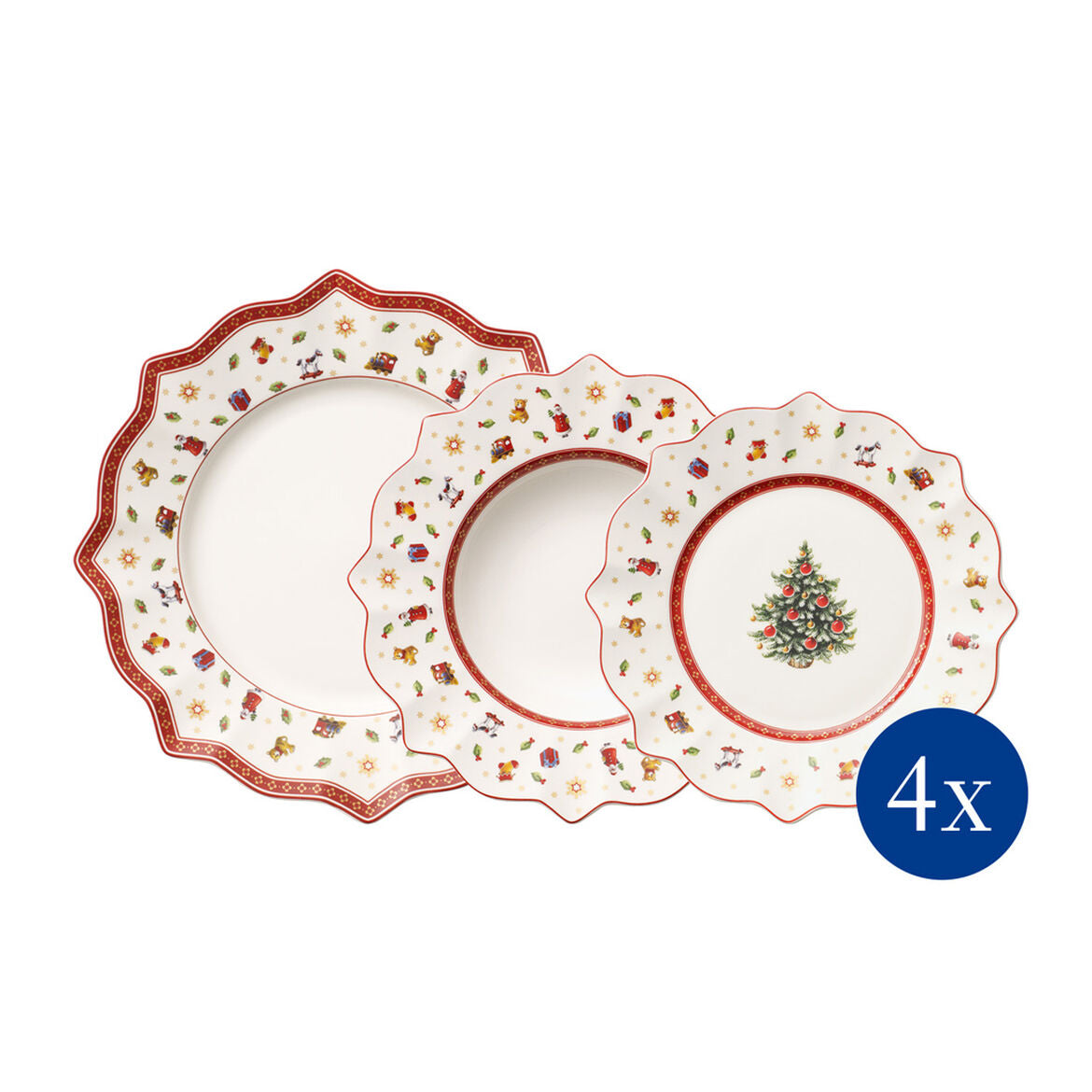 VILLEROY & BOCH Toy's Delight Christmas Table Service Plates 12 Pieces Christmas