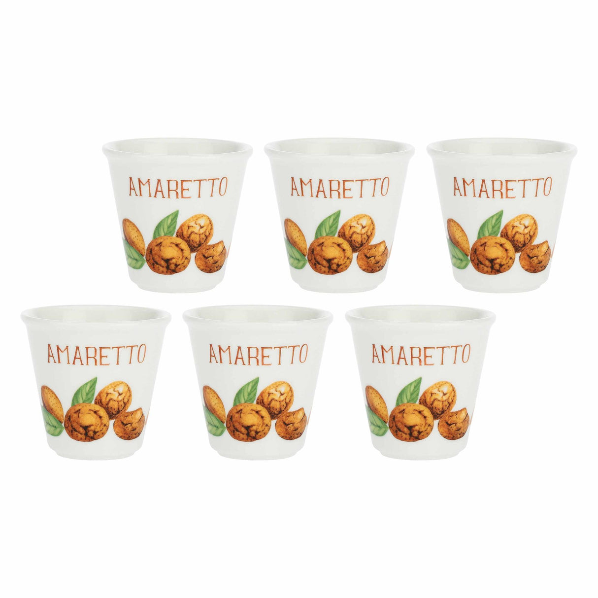 LA PORCELLANA BIANCA Liquorelli Bicchierino Liquore Amaretto 75ml Bianco Porcellana