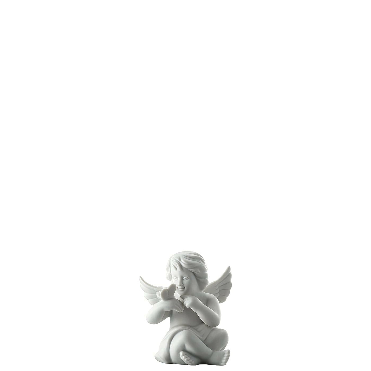 ROSENTHAL Statuina Figurina Angelo con Farfalla 8cm Porcellana