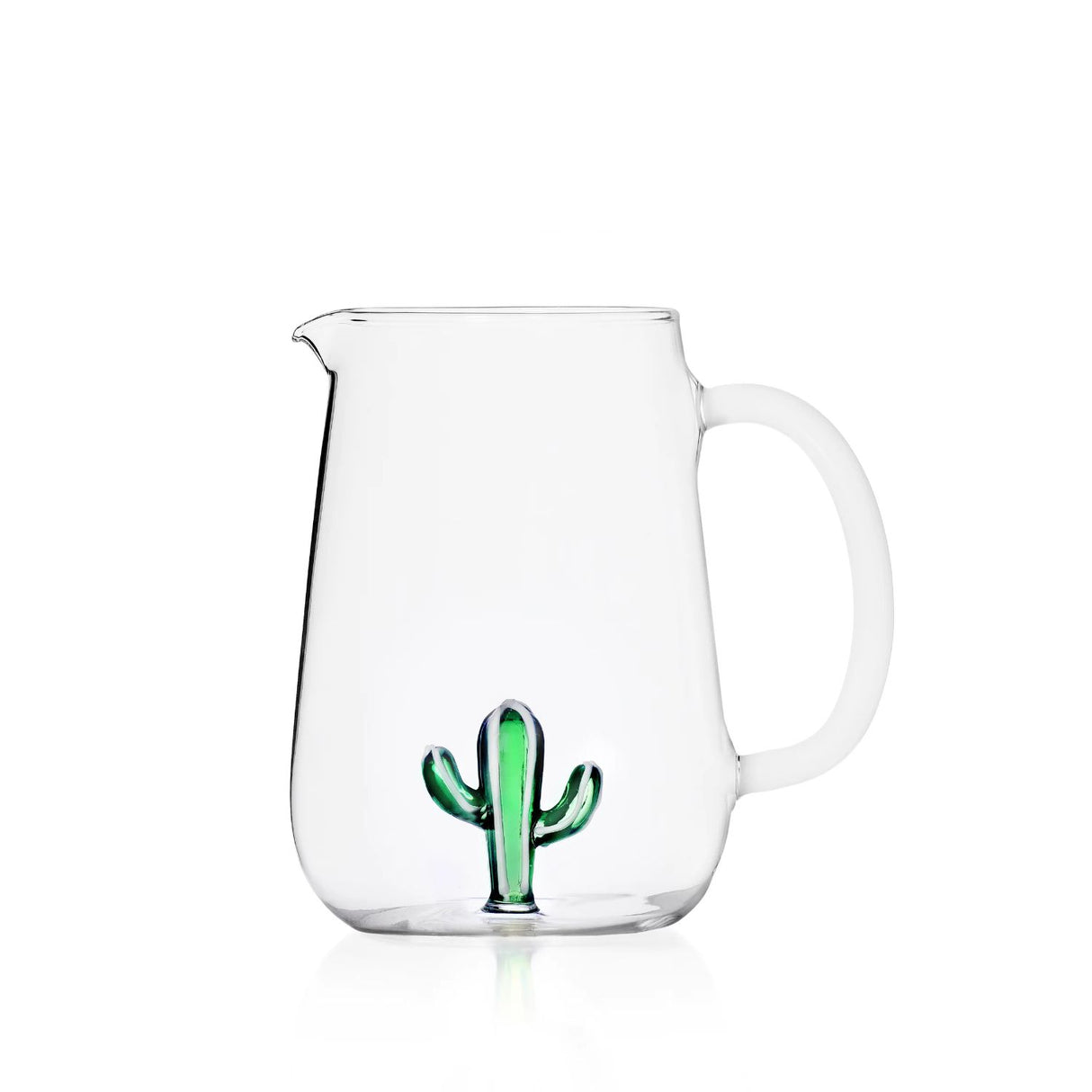 ICHENDORF Desert Plants Green Cactus Jug Carafe 1.75 lt 18.5cm Borosilicate Glass