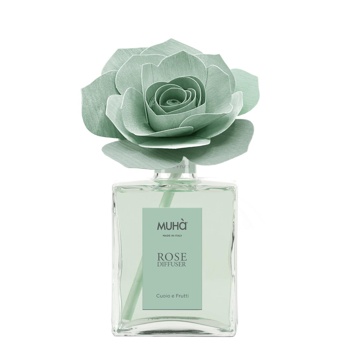 MUHA' Profumatore D'Ambiente Diffusore Rosa 200ml Cuoio e Frutti