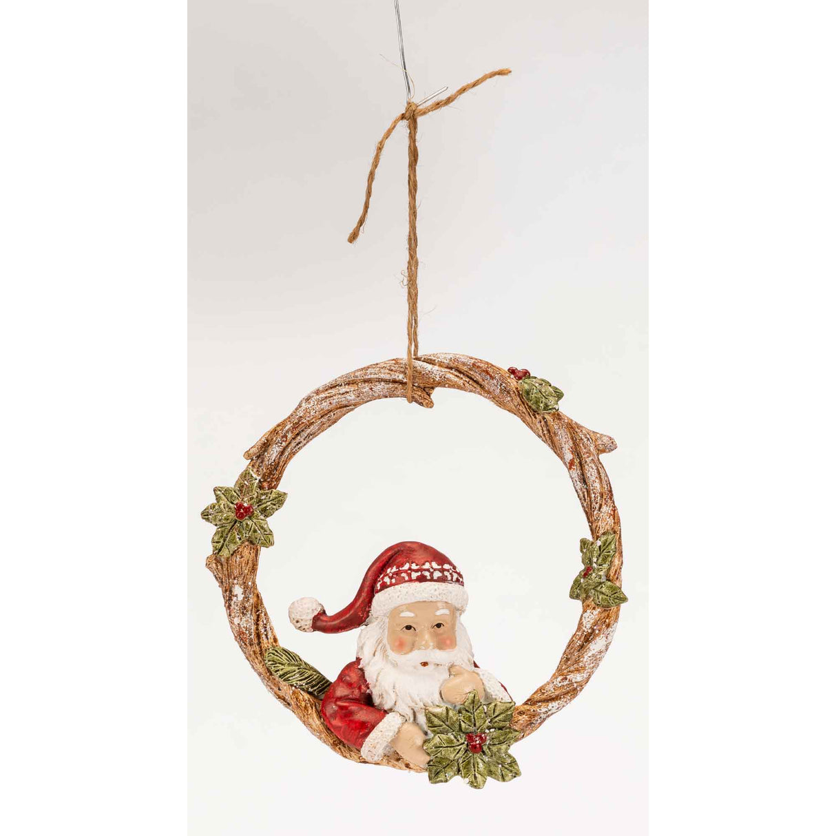 NOEL by Lamart Pendaglio Addobbo Babbo Natale con Stella Decorazione 13cm Resina