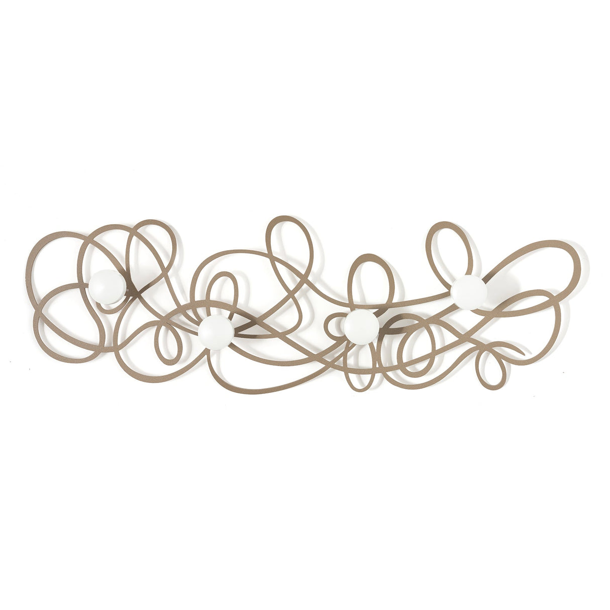 ARTI & MESTIERI Appendiabiti da Muro di Design Doodle Beige 77x25cm