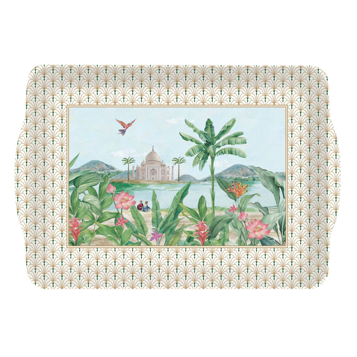EASY LIFE Paradise Sauvage Tray with Handles 33x22cm Melamine