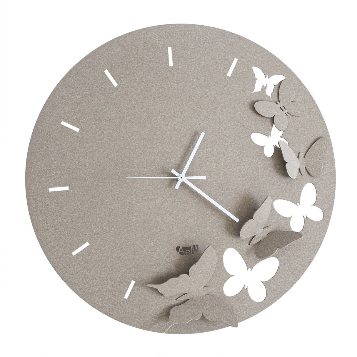 ARTI & MESTIERI Orologio da Parete di Design Butterfly Spring Beige