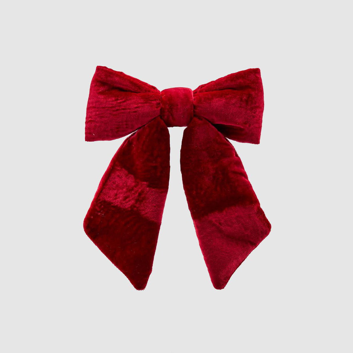 EDG Enzo De Gasperi Fiocco Piccolo Imbottito in Velluto Bordeaux 25x21cm Decorazione Natalizia