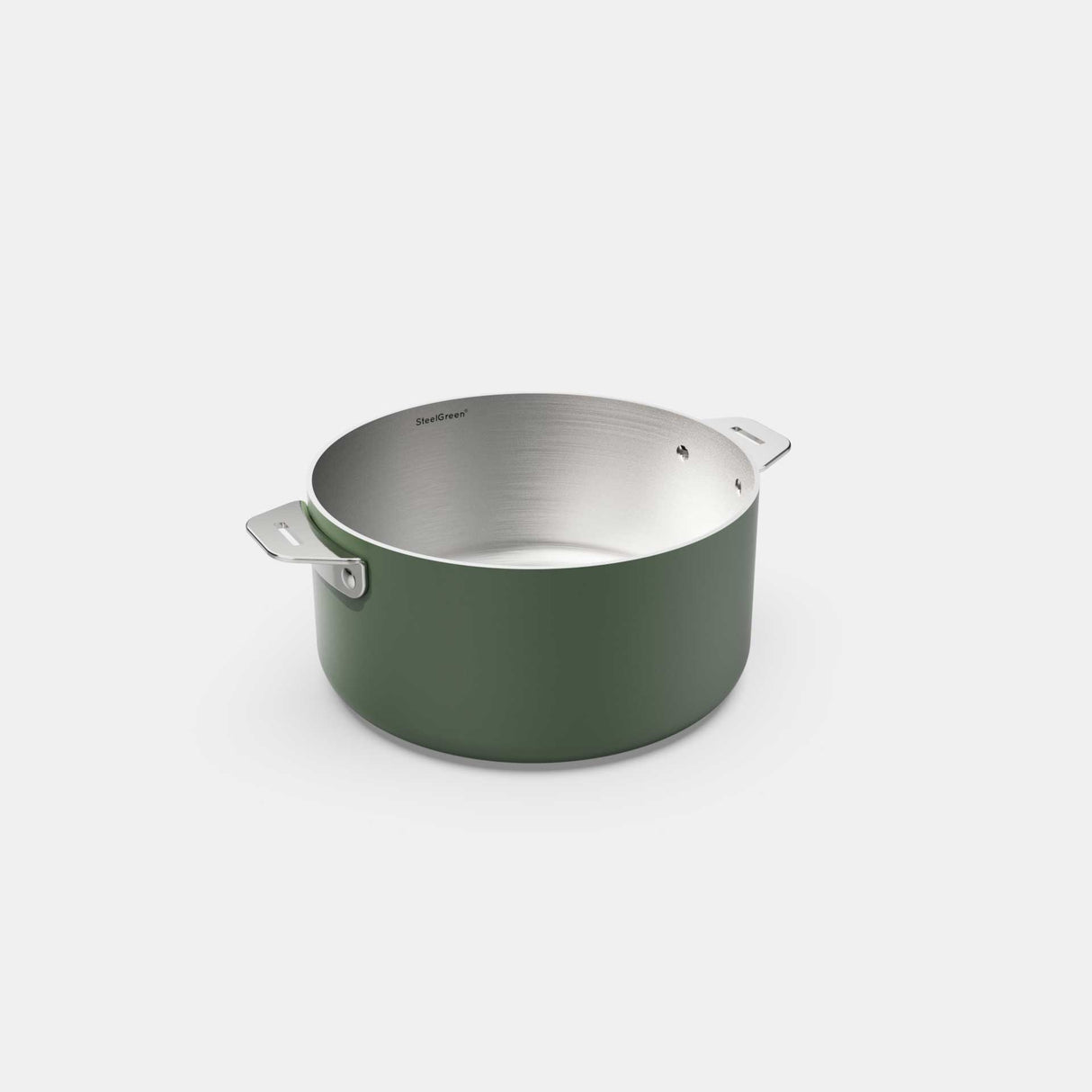 COOKUT La Meravigliosa Pentola Casseruola con Manici 20cm Verde Acciaio Inox