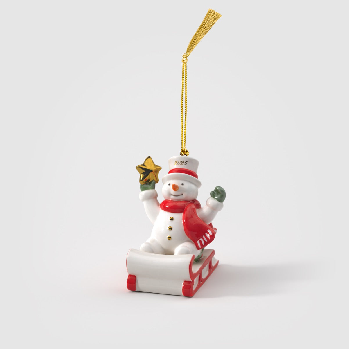 VILLEROY & BOCH Christmas Classics Edizione 2025 Addobbo Pupazzo di Neve 9cm Porcellana
