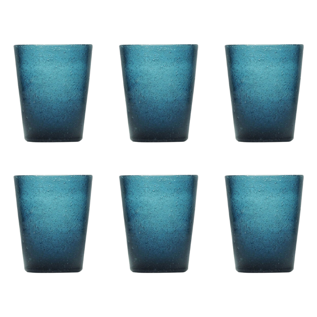 Set 6 bicchieri acqua Memento in pasta di vetro colorata 250 ml