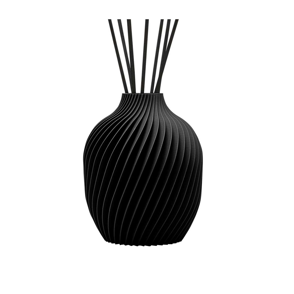 HYPNO CASA Diffusore a Bastoncini Vaso 3D con Ricarica Latte e Ambra Dolce 50ml Nero