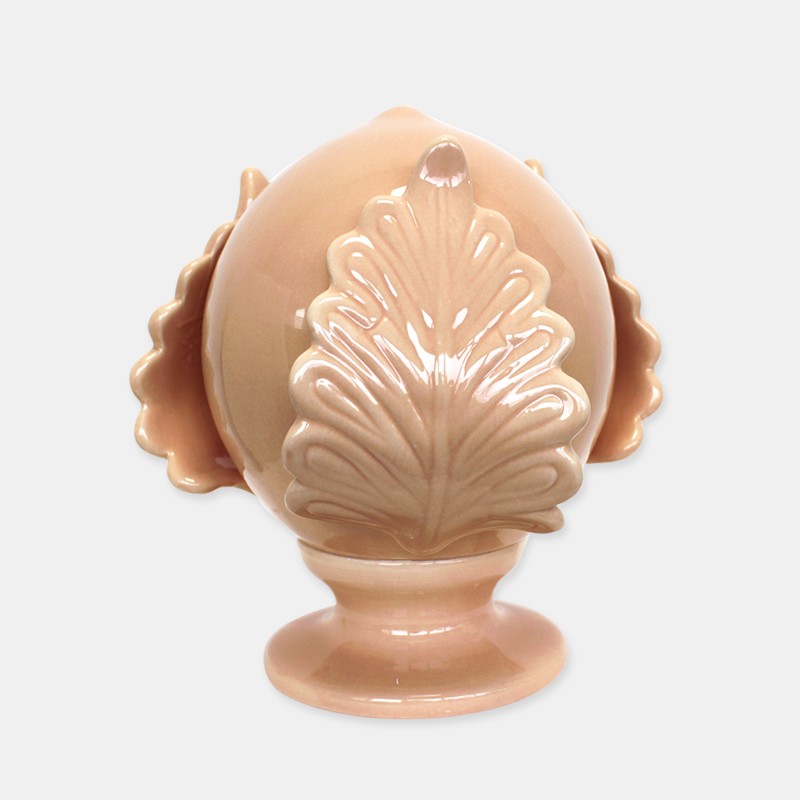 SOUVENIR PLANT Pumo Pomo Pugliese Ceramic 12cm Peach Decoration