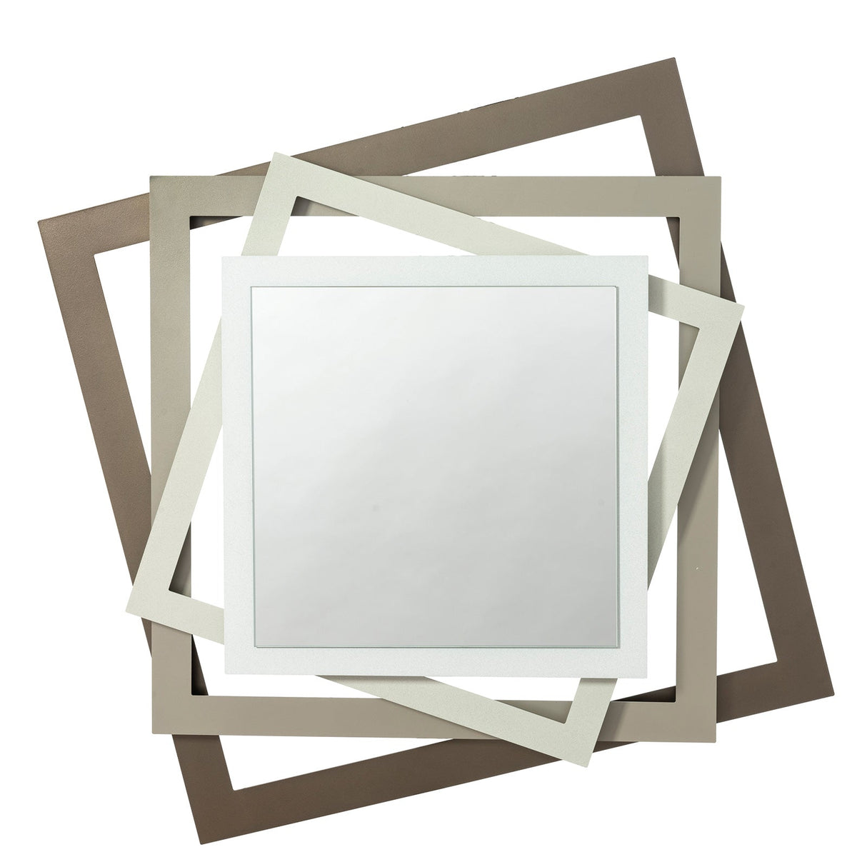 ARTI & MESTIERI Specchio da Parete Moderno Rubik Bronzo E Sabbia E Avorio E Bianco Marmo