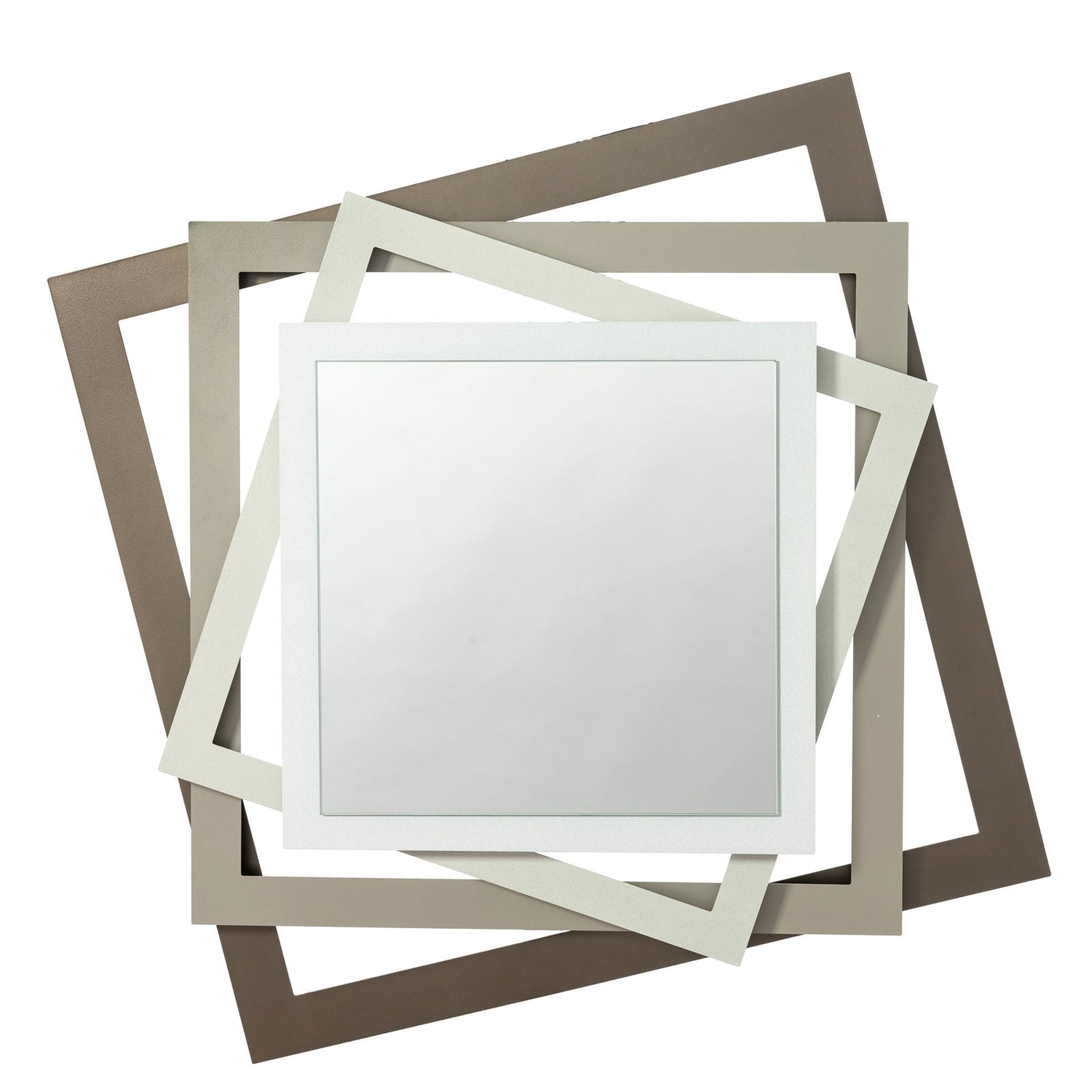 ARTI & MESTIERI Specchio da Parete Moderno Rubik Bronzo E Sabbia E Avorio E Bianco Marmo