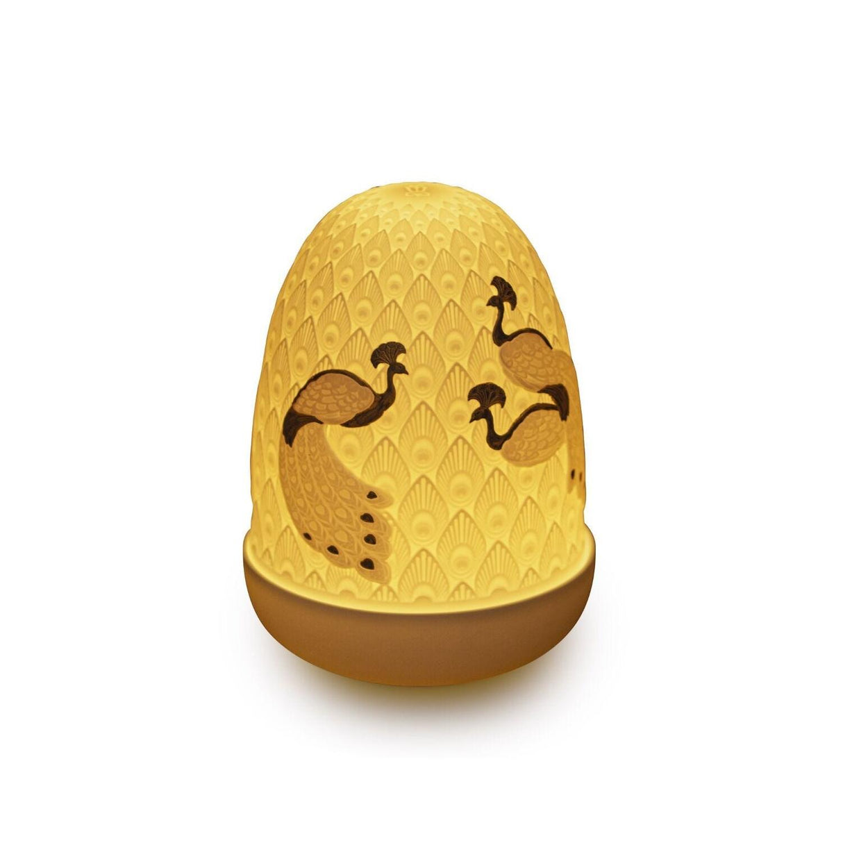 LLADRO' Lampada da Tavolo Peacocks Dome 15x11cm Porcellana