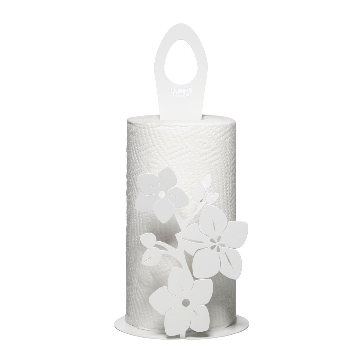 ARTI & MESTIERI Porta Rotolo da Cucina Fior di Loto Bianco Marmo