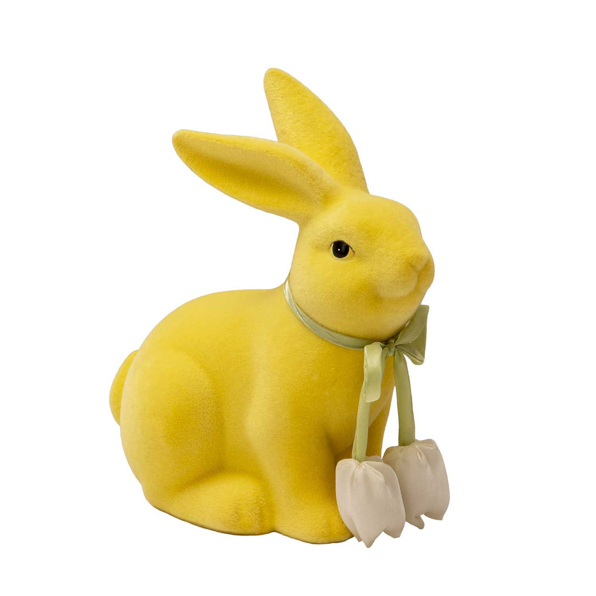 PALAIS ROYAL Coniglio di Pasqua con Tulipano 20cm Giallo in Resina