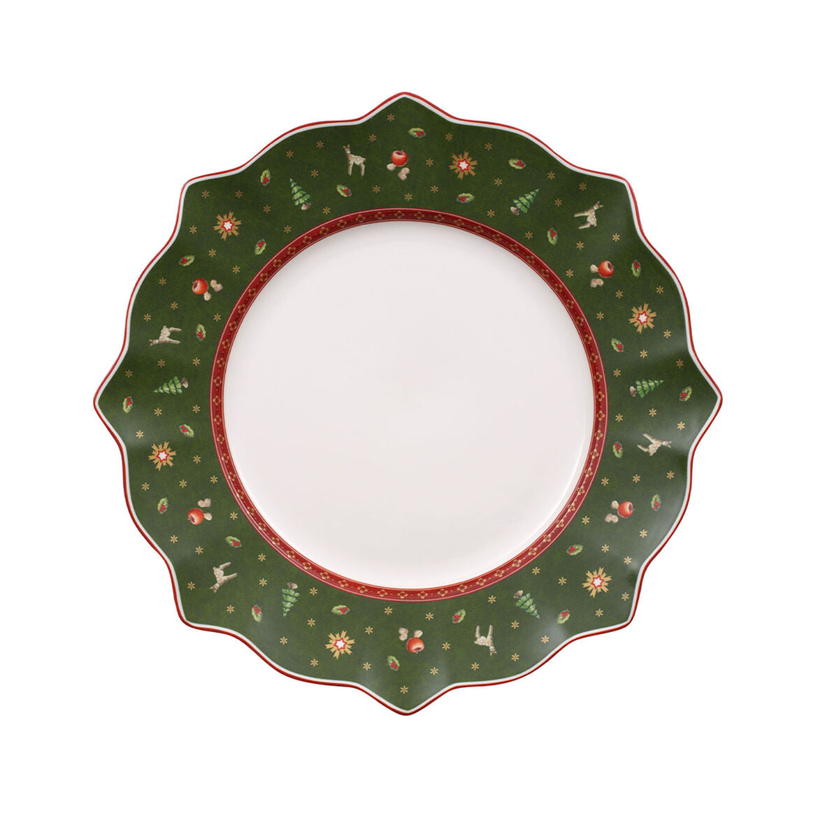 VILLEROY & BOCH Toy's Delight Piatto Piano Verde 29cm Tavola Natale