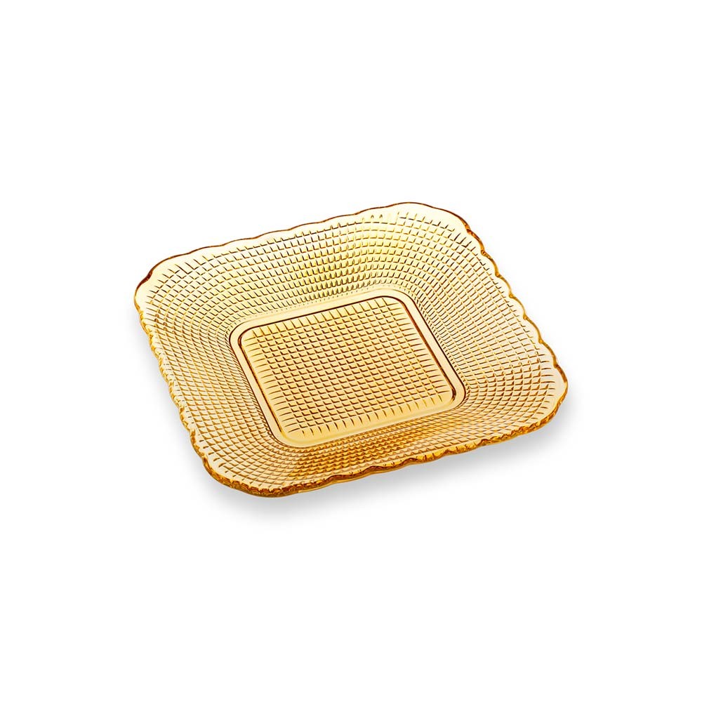 EMÒ ITALIA Convivium Ciotola Svuotatasche Ambra 22x22cm Vetro