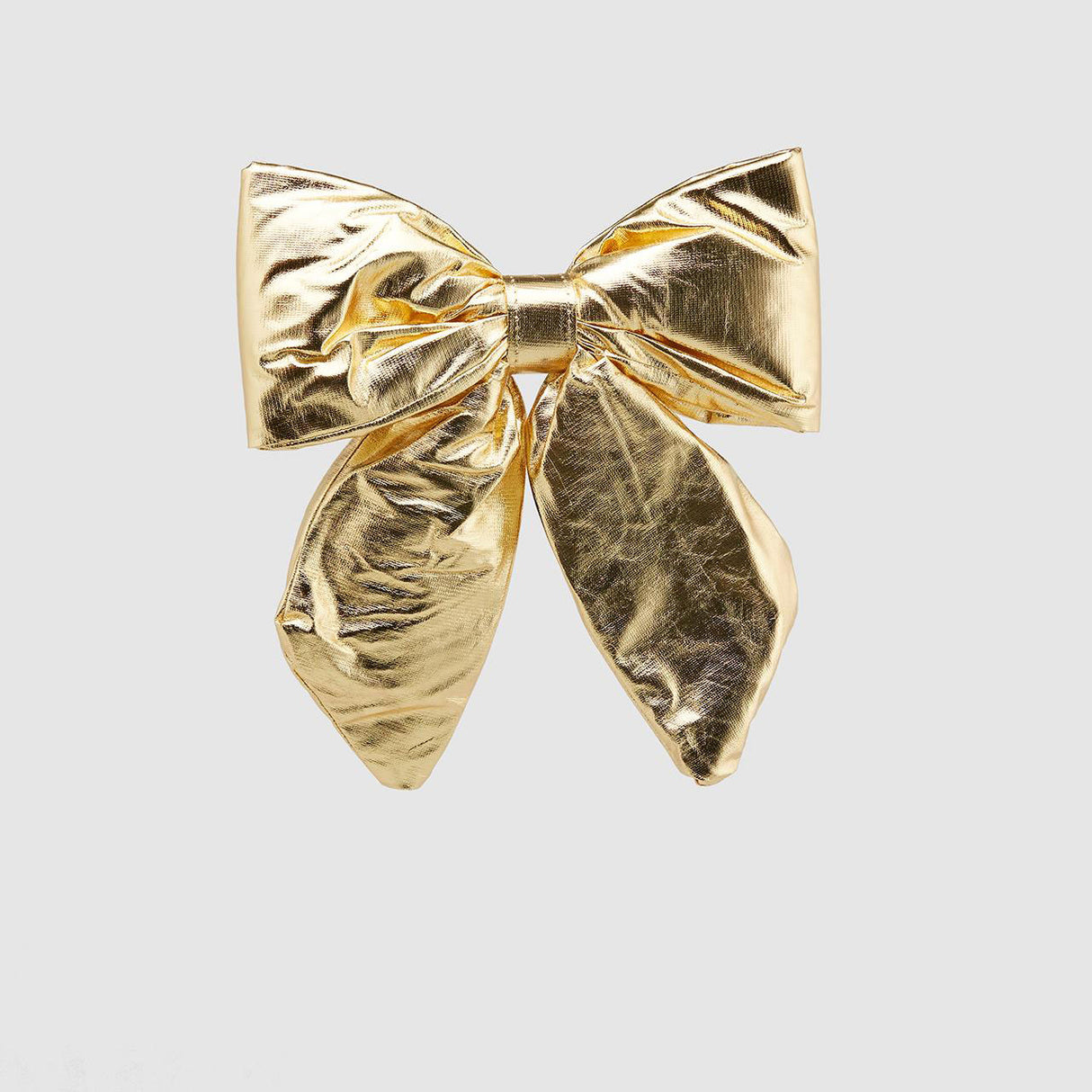 EDG Enzo De Gasperi Addobbo Fiocco Medio Imbottito Lamè Oro 28x30cm Decorazione Natalizia