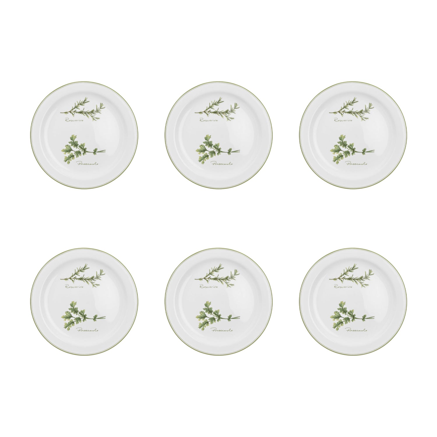 LA PORCELLANA BIANCA Coltivia Piatto Frutta Set 6 Pezzi 20cm Porcellana