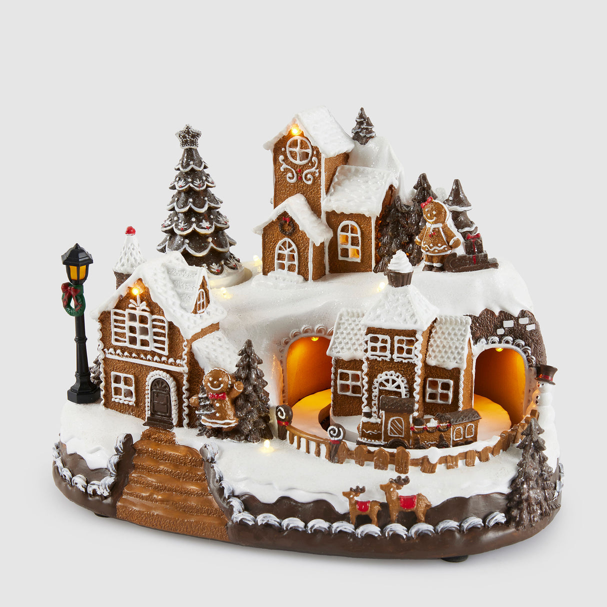 EDG Enzo De Gasperi Villaggio di Natale con Musica Movimento e Led 22x30cm