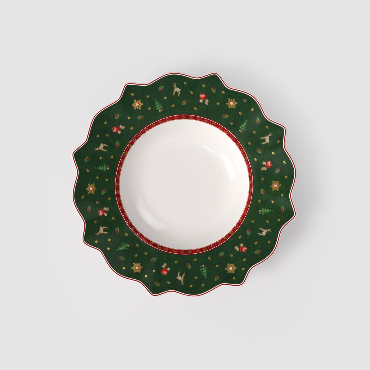 VILLEROY & BOCH Toy's Delight Piatto Fondo Verde 26cm Tavola Natale
