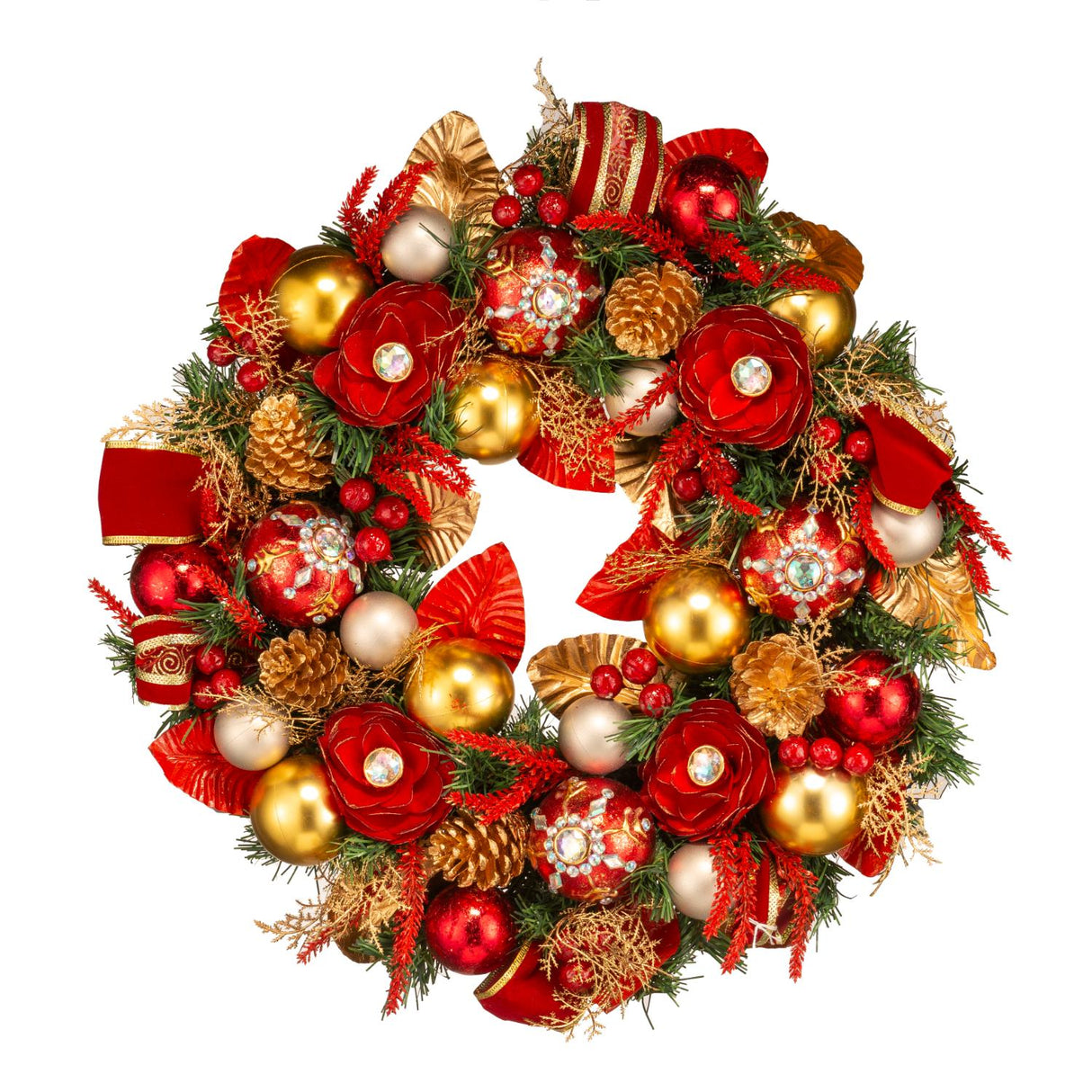 PALAIS ROYAL Ghirlanda di Natale Corona 56m Rosso Verde