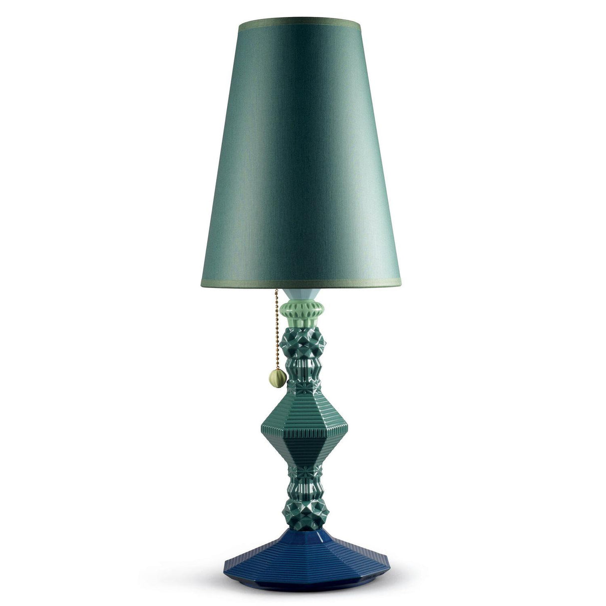 LLADRO' Lampada da Tavolo Belle De Nuit Verde 57x20cm Porcellana