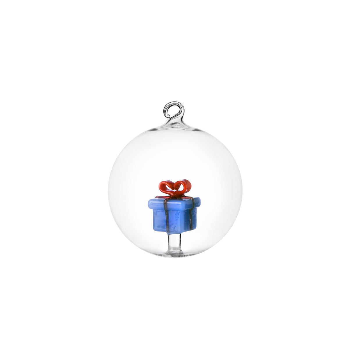 ICHENDORF Christmas Tales Pallina di Natale Regalo Azzurro 8cm Vetro Borosilicato