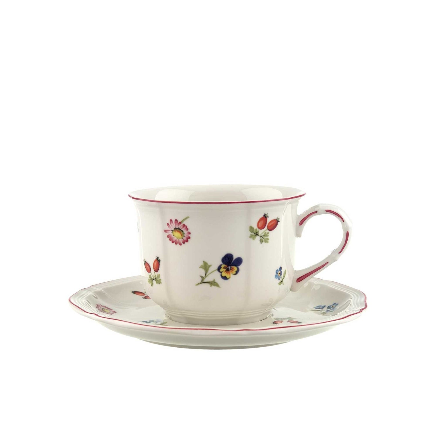 VILLEROY & BOCH Petite Fleur Tazza Caffè Colazione 260ml con Piattino 17cm Porcellana