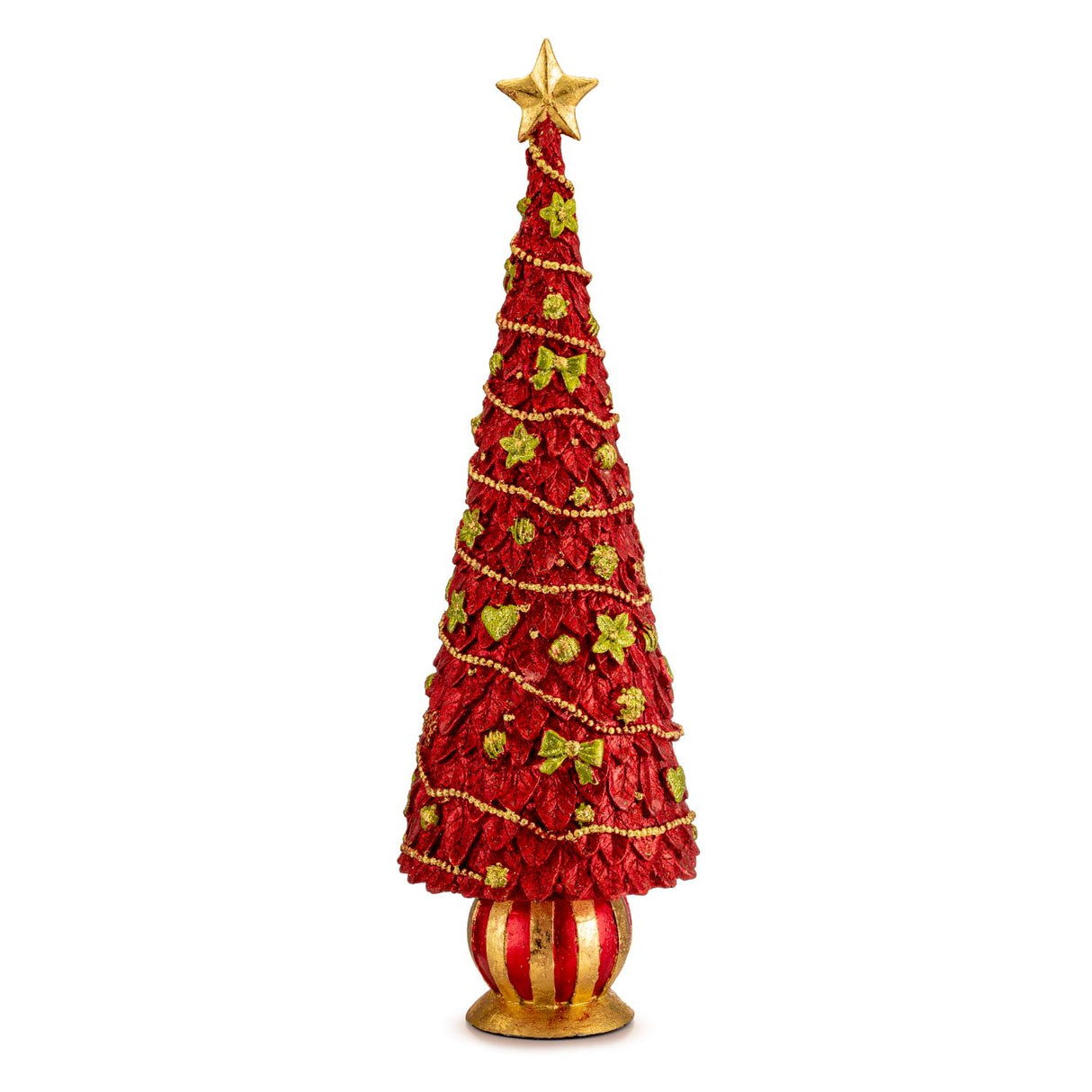 PALAIS ROYAL Albero di Natale Decorazione Natalizia 43cm Rosso Resina