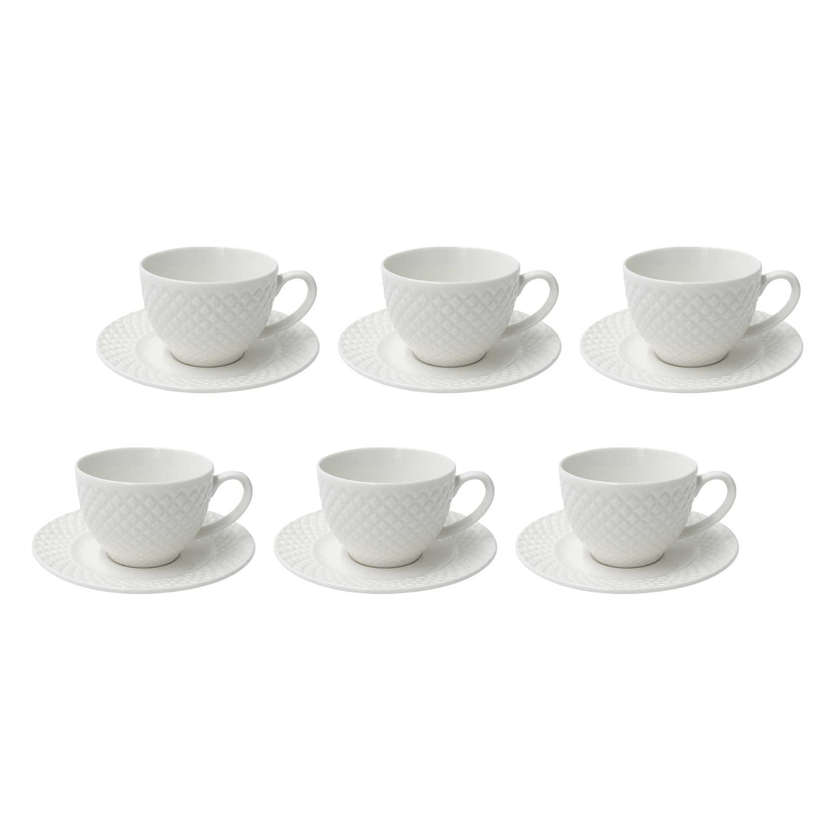 LA PORCELLANA BIANCA Reale Tazza Caffè Espresso con Piattino Set 6 Pezzi 125ml