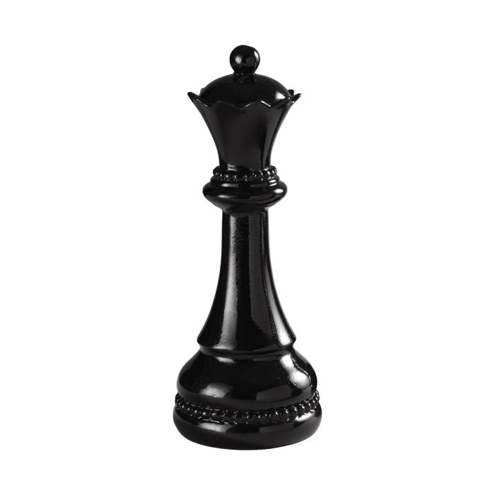 MASCAGNI CASA Figura Scacchi Regina 26,5cm Nero Resina