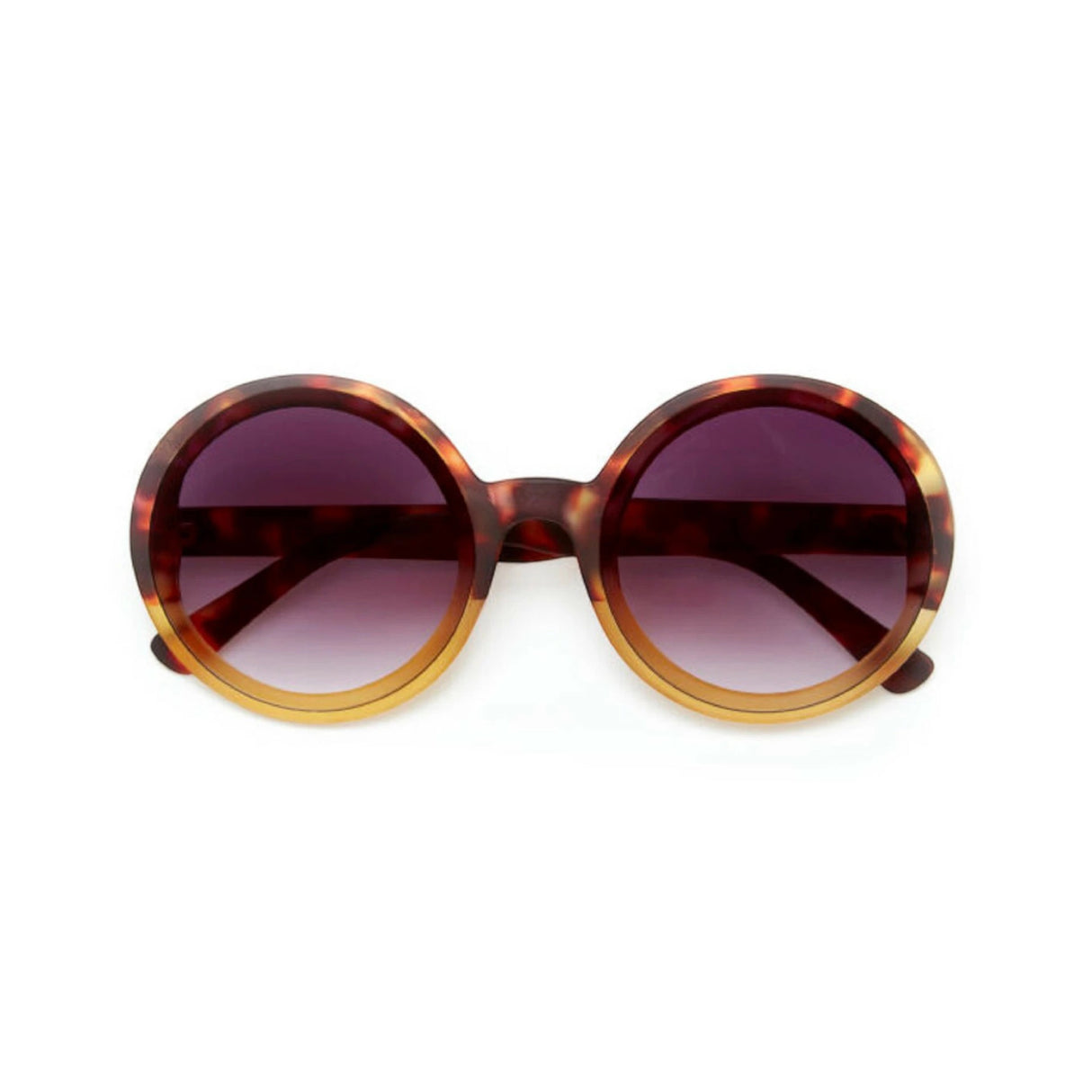 OKKIA Monica Occhiali da Sole Donna Tondi Avana Giallo