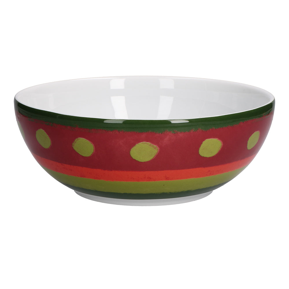 ROSE & TULIPANI - Cozy Cottage Coppa Ciotola Insalatiera di Natale 31cm Porcellana