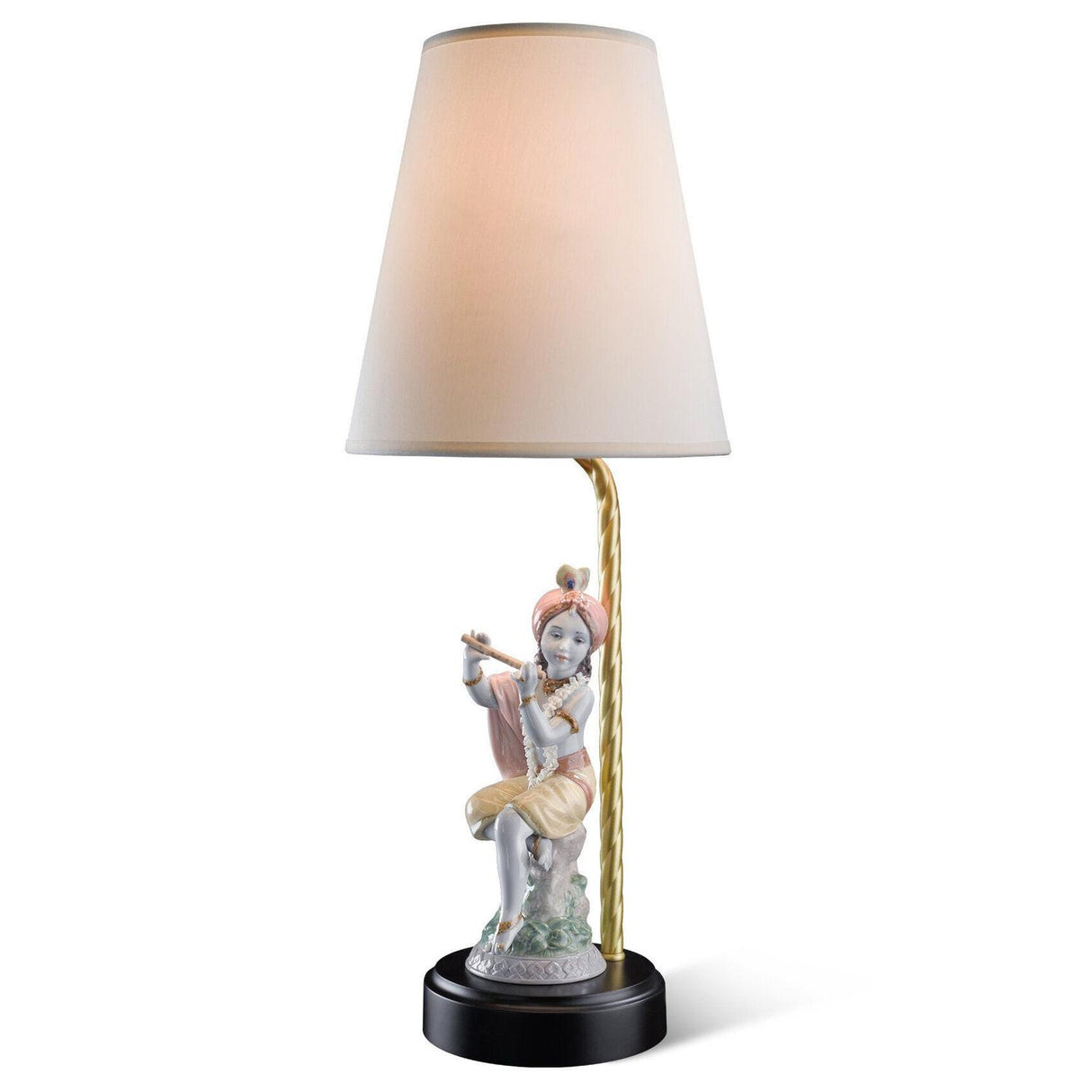 LLADRO' Lampada da Tavolo Piccolo Lord Krishna 52x20cm Porcellana