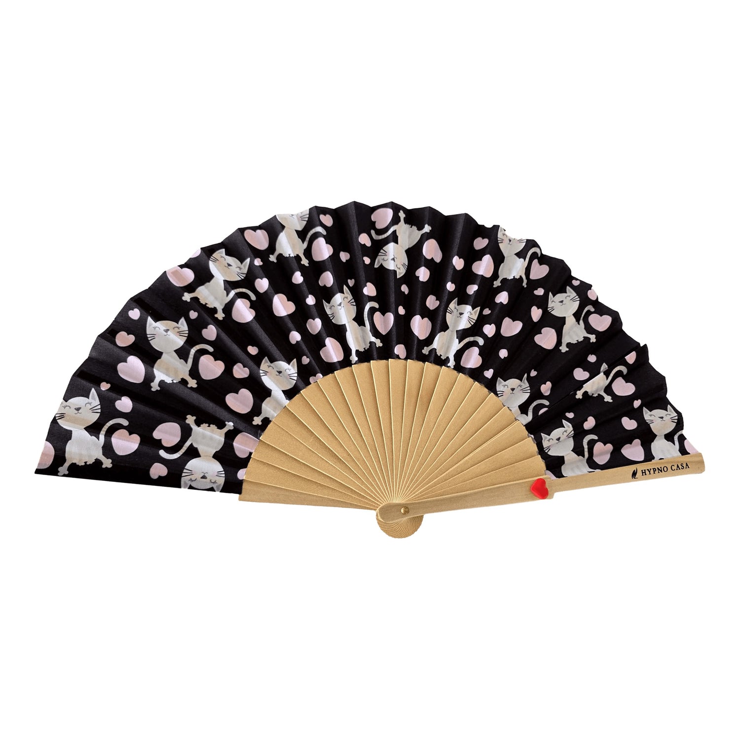 HYPNO CASA Ventaglio Profumato Gattini 24cm Tessuto e Legno