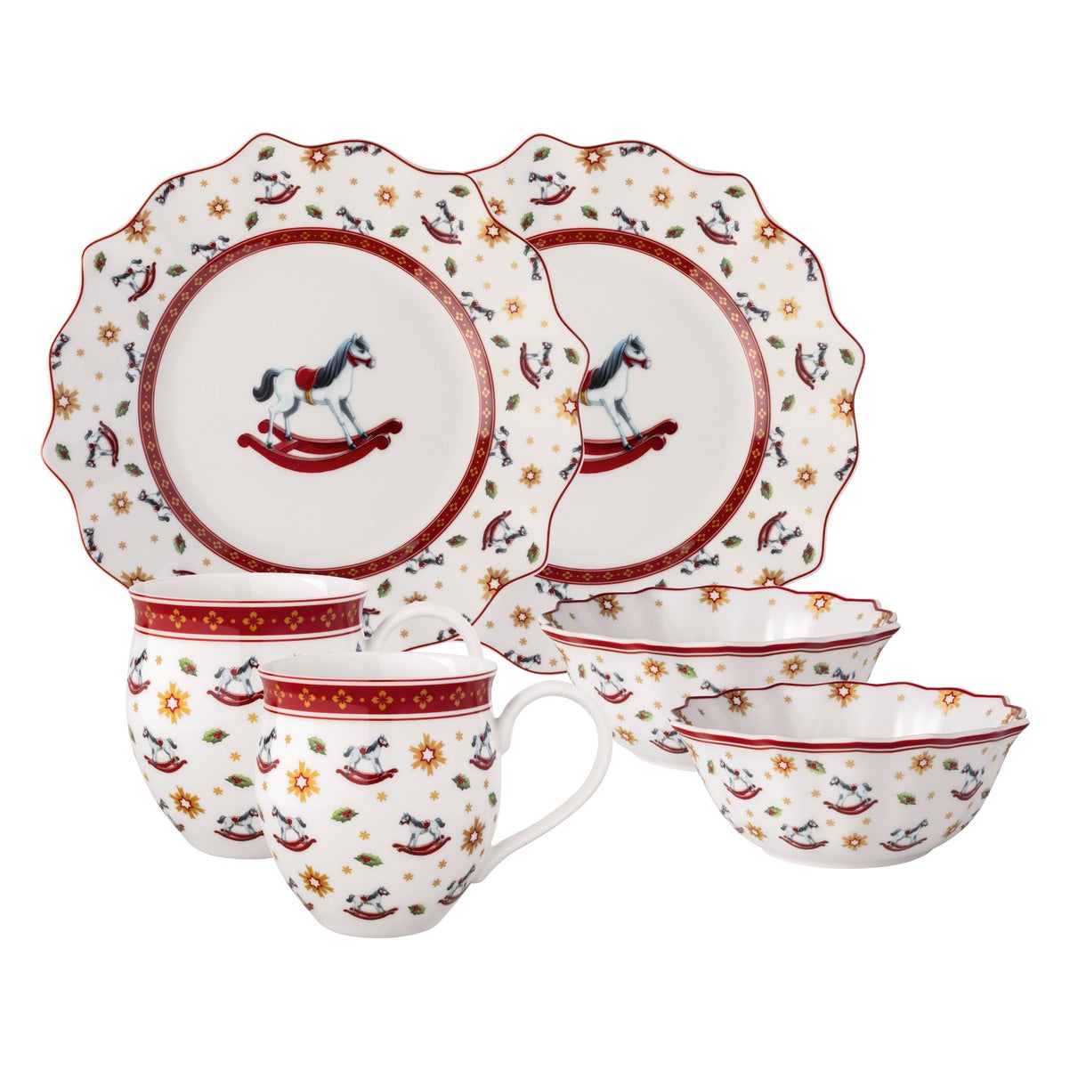 VILLEROY & BOCH Toy's Delight Set da Colazione 6 Pezzi Cavallo a Dondolo Porcellana