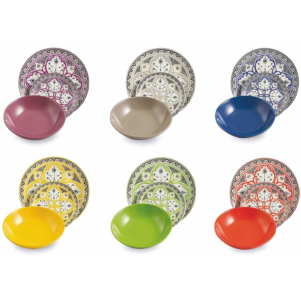 VILLA D'ESTE HOME TIVOLI - Marocco Servizio Tavola Piatti 18 Pezzi 2190637