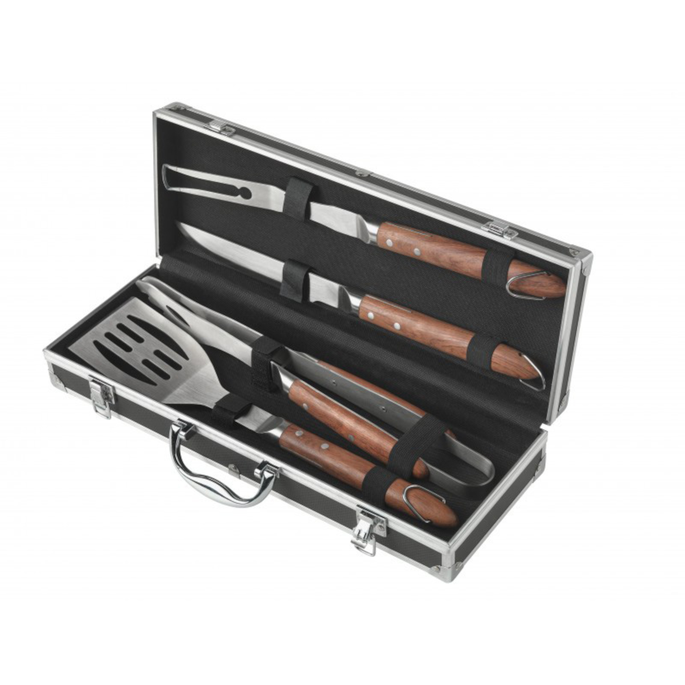 BRANDANI Valigetta Set 4 Pezzi BBQ Barbeque