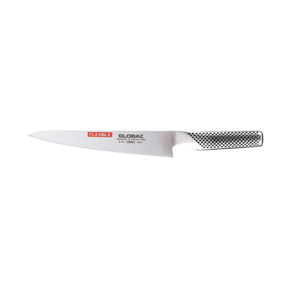 GLOBAL Coltello per Filettare 21cm in Acciaio Inox Cromova 18 Flessibile G-20
