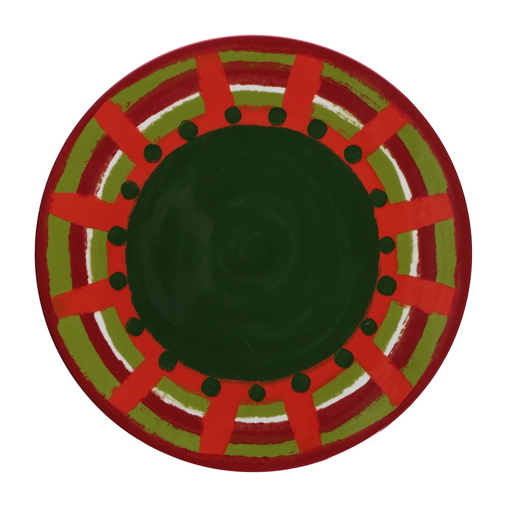 ROSES & TULIPS - Cozy Cottage Round Christmas Tray 31cm Porcelain