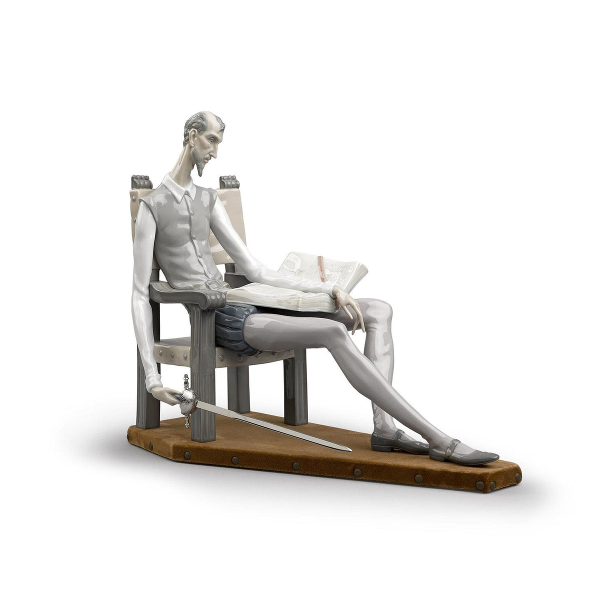 LLADRO' Scultura Don Chisciotte 40x48cm Porcellana