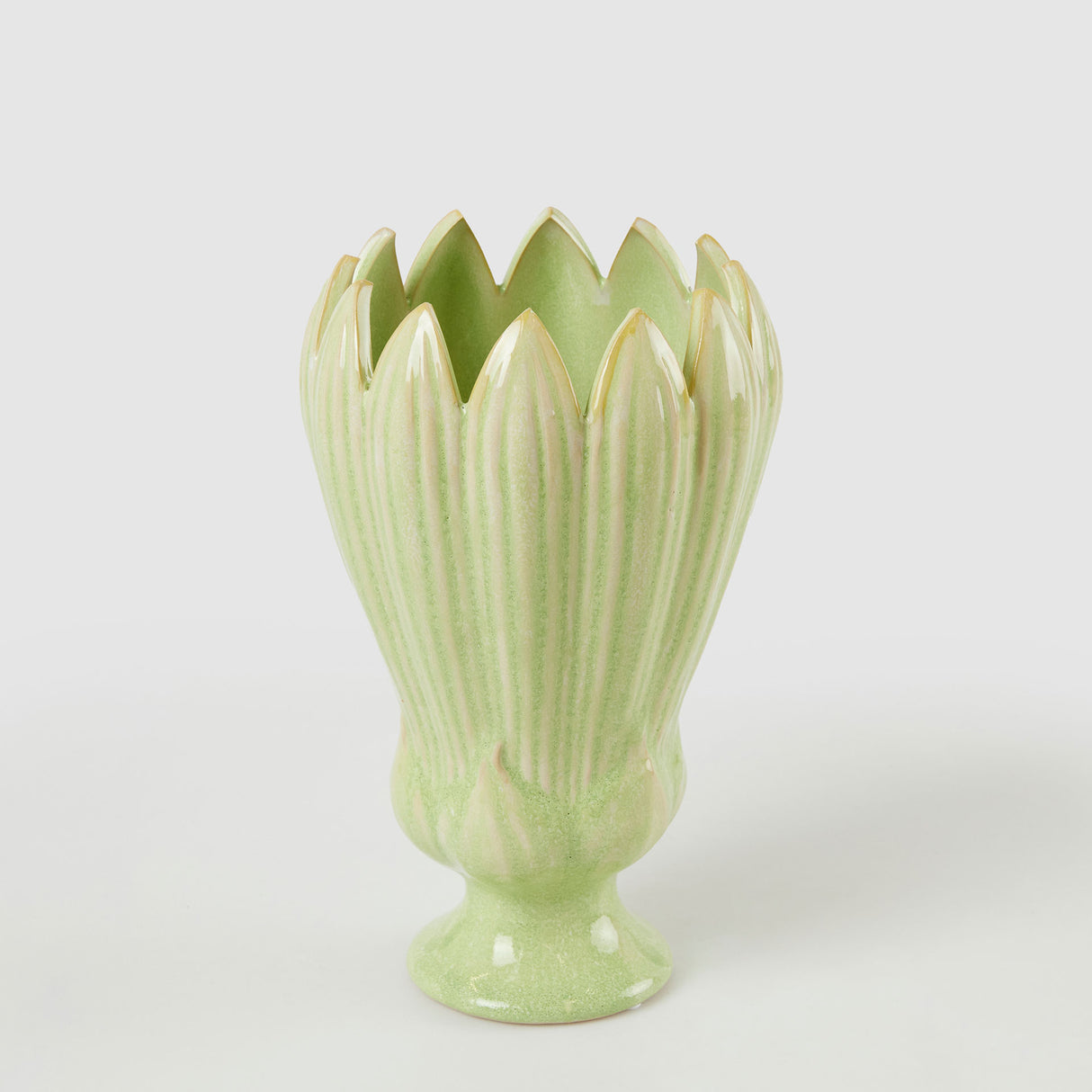 EDG Enzo De Gasperi Vaso Freaky Tulipano 26,5x16cm Verde Ceramica