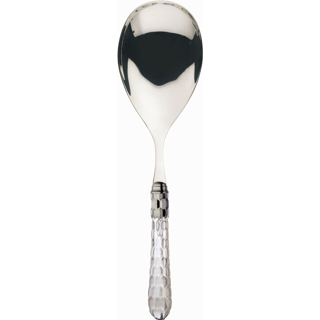 BUGATTI Crystal Serving Spoon Transparent Stainless Steel Handle 25.5cm
